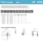 UC300 Universal PVC Track on a coil of 500cm with fittings.