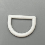 50x D Rings Curtain/Crafts Rings - Plastic - White - 19mm