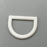 50x D Rings Curtain/Crafts Rings - Plastic - White - 19mm