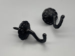 Rosaline Matte Black Tie Back Hook - Metal - Pack of 4-Curtains Supplies Direct