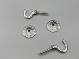 Rosaline Chrome Tie Back Hook - Metal - Pack of 4-Curtains Supplies Direct