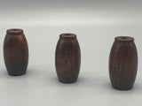 Barrel Shaped Acorns - Real Natural Wood - Walnut - Pack of 3