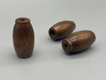 Barrel Shaped Acorns - Real Natural Wood - Walnut - Pack of 3