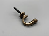 Antique Gold Metal Ball-end Tie Back Hook - Medium - Pack of 2-Curtains Supplies Direct