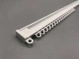 Metal Sectional Uncorded Track - Complete Curtain Track Kit - White Aluminium - Med/Light Duty-Curtains Supplies Direct