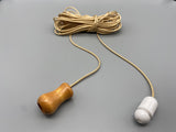 Small Cherry Vase Wood Bell Acorn with 1.5meter Gold Cord & Plastic Connector-Curtains Supplies Direct