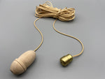 Chestnut Wood Acorn with 1.5meter Gold Cord & Gold Connector-Curtains Supplies Direct