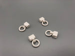 White Clip On Rings for 4mm Roman Rods - Pack Of 10, 50, 100-Curtains Supplies Direct