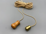 Small Cherry Vase Wood Bell Acorn with 1.5meter Gold Cord & Gold Connector-Curtains Supplies Direct