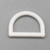 50x D Rings Curtain/Crafts Rings - Plastic - White - 25mm