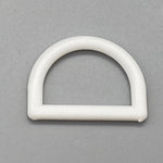 50x D Rings Curtain/Crafts Rings - Plastic - White - 19mm