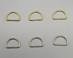 50x D Rings Curtain/Crafts Rings - Solid - Gold / Silver - 19mm