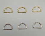 50x D Rings Curtain/Crafts Rings - Solid - Gold / Silver - 25mm