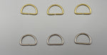 50x D Rings Curtain/Crafts Rings - Solid - Gold / Silver - 25mm