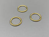 Curtain Gold Rings - Hollow - Inner Diameter 15mm - Pack of 50-Curtains Supplies Direct