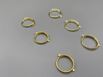 Gold Split Rings - 19mm Inner Diameter - Pack of 50-Curtains Supplies Direct