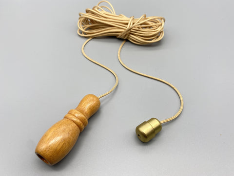 Large Cherry Vase Wood Bell Acorn with 1.5meter Gold Cord & Gold Connector-Curtains Supplies Direct