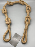 Pair of Coastal Shanklin Rope Tie Band Jute / Tie Backs - by Jones® - Pair - Curtains Supplies Direct