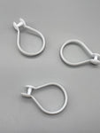 Infinity White Shower Rings - Clip Type Shower Pole Rings - Pack of 10-Curtains Supplies Direct