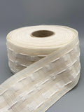 Cream Pencil Pleat Curtain Heading Tape 75mm (3" inch) Guide Stitching - 10meter-Curtains Supplies Direct