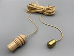 Lighthouse Wood Acorn with 1.5meter Gold Cord & Gold Connector-Curtains Supplies Direct