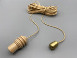 Lighthouse Wood Acorn with 1.5meter Gold Cord & Gold Connector-Curtains Supplies Direct