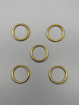 Curtain Rings Shiny Brass - Inner Diameter 15mm - Solid - Pack of 25-Curtains Supplies Direct