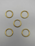 Curtain Rings Shiny Brass - Inner Diameter 15mm - Solid - Pack of 25-Curtains Supplies Direct