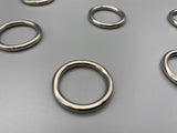 Curtain Rod/Pole Rings Brush Nickel - Inner Diameter 20mm - Solid - Pack of 25-Curtains Supplies Direct
