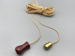 Small Mahogany Vase Wood Bell Acorn with 1.5meter Gold Cord & Gold Connector-Curtains Supplies Direct