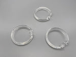 Clear Shower Rings - Clip Type Shower Pole Rings - Pack of 10-Curtains Supplies Direct