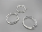 Clear Shower Rings - Clip Type Shower Pole Rings - Pack of 10-Curtains Supplies Direct