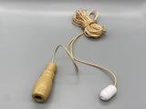 Beige Plastic Vase Acorn with 1.5meter Gold Cord & Plastic Connector-Curtains Supplies Direct