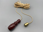 Large Mahogany Vase Wood Bell Acorn with 1.5meter Gold Cord & Gold Connector-Curtains Supplies Direct