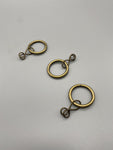 Antique Gold Curtain Rod Rings With Loose Eyelet - Inner Diameter ø 20mm - Pack of 20-Curtains Supplies Direct