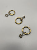 Antique Gold Curtain Rod Rings With Loose Eyelet - Inner Diameter ø 20mm - Pack of 20-Curtains Supplies Direct