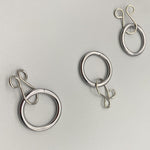 Silver Curtain Rod Rings With Loose Eyelet - Inner Diameter ø 20mm - Pack of 20-Curtains Supplies Direct