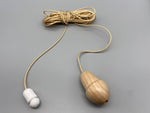 Chestnut Wood Acorn with 1.5meter Gold Cord & Plastic Connector-Curtains Supplies Direct