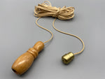 Large Cherry Vase Wood Bell Acorn with 1.5meter Gold Cord & Gold Connector-Curtains Supplies Direct