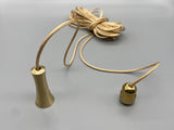 Matte Gold Umbrella Acorn with 1.5meter Gold Cord & Gold Connector-Curtains Supplies Direct