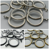 Silent Metal Pole Rings - Fit Poles Upto ø 30mm Diameter - Pack of 10-Curtains Supplies Direct