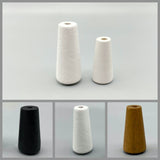 Slim Vase Shaped Acorns - Real Natural Wood - Natural / White / Black - Pack of 3