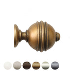 Handcrafted Florentine 48mm Pole Ribbed Ball Finial