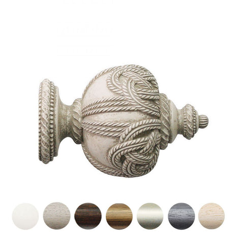 Handcrafted Grande 63mm Pole Rope Finial