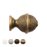 Handcrafted Hardwick 40mm Pole Woven Rope Finial