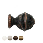 Handcrafted Hardwick 40mm Pole Woven Rope Finial