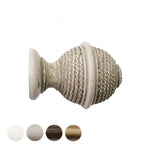 Handcrafted Hardwick 40mm Pole Woven Rope Finial