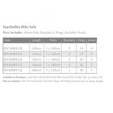 Handcrafted Seychelles 40mm Pole Set